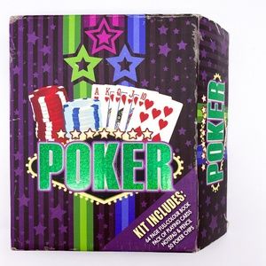 Poker Game Kit with Instructions, Playing Cards & Chips from Igloo Books NEW